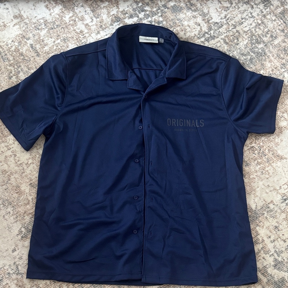 Brooklyn Cloth Navy Casual Button Down Shirt